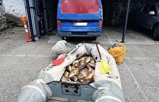 Jandarmadan kaçak balık avlayanlara 32 bin 683 lira...