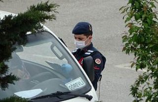 Jandarmadan sokağa çıkma kısıtlaması denetimi