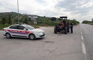 Jandarmadan tarımsal faaliyette bulunan zirai araçlara...