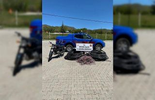 Kablo hırsızı yakalandı