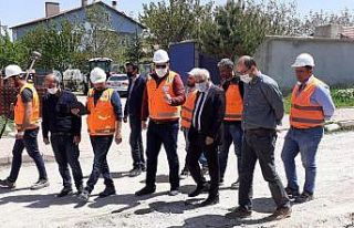 Kaman ilçesinde, altyapı yenileme çalışmaları...