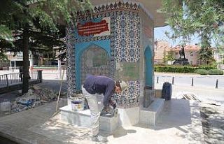 Karaman Belediyesi, kent merkezindeki çeşmeleri...