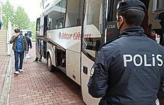 Karantina yurdundan uğurlandılar