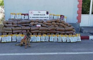 Karga aracında 2 ton 250 kilo kaçak sarmalık kıyılmış...
