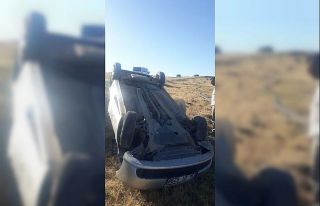 Kontrolden çıkan araç takla attı:3 yaralı