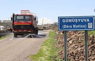 Mazıdağı’nda bir köyde karantina uygulaması...