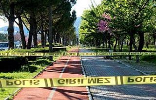 Menteşe’de yürüyüş yolu şerit çekilerek kapatıldı