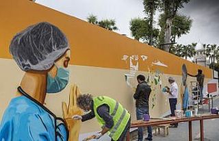 Mersin sahil şeridi duvar resimleriyle renklendi