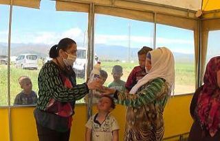 Mevsimlik işçilere çadır ve hijyen desteği