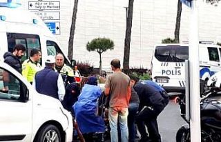 Motosiklet sürücüsü kazada yaralandı