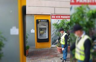 Nazilli’de tüm bankamatikler dezenfekte edildi