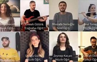 Öğretmenlerden "Evde Kal" şarkısı