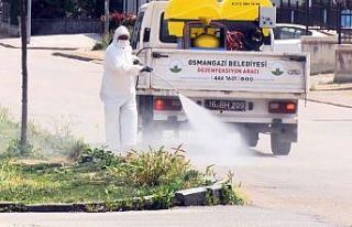 Osmangazi’de 3 günde 9 bin çöp konteyneri ilaçlandı