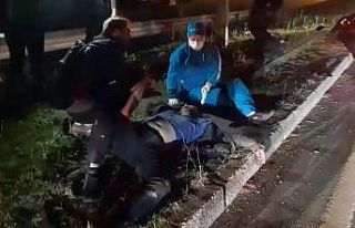 Polisin dur ihtarına uymayıp kaçarken kaza yaptı