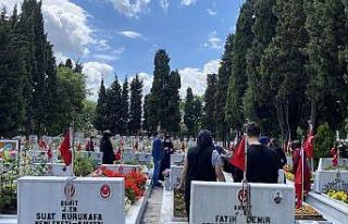 Ramazan Bayramı öncesi aileler, Edirnekapı Şehitliği’ni...