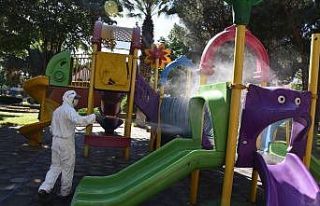 Salihli’nin parkları çocuklar için hazırlandı