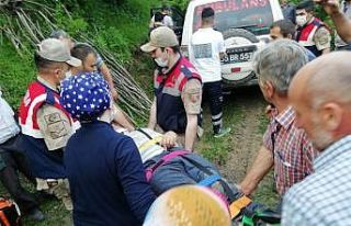 Samsun’da yamaçta mahsur kalan şahıs kurtarıldı