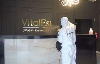 Serdivan’da berberler dezenfekte ediliyor