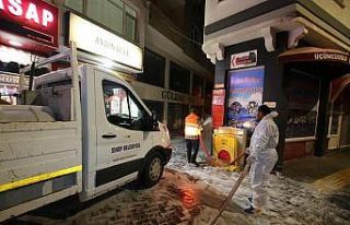 Sinop’ta 7/24 dezenfekte çalışması