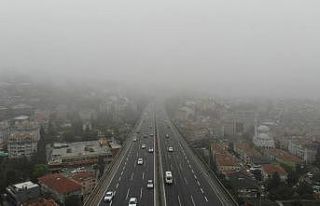 Sis altındaki İstanbul havadan görüntülendi