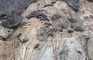 Solhan’da heyelan yolu kapattı