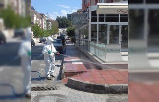 Taşköprü Belediyesi, dezenfekte çalışmalarını...