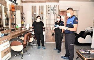 Toroslar’da berber ve kuaförler denetlendi