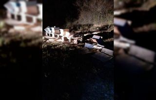 Tosya’da arı kovanlarına ayı saldırdı