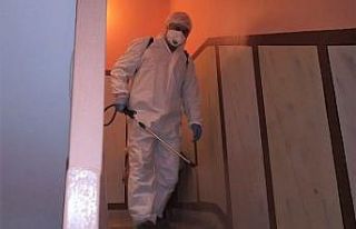 Turgutlu’da karantinadaki binalar dezenfekte ediliyor