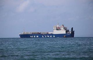 Türk şoförlerini getiren gemi İskenderun Körfezine...