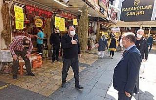 Vali Günaydın çarşı esnafını ziyaret etti,...