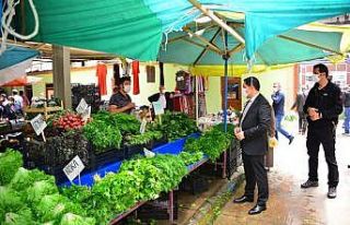 Vali Mustafa Masatlı, kapalı halk pazarını denetledi