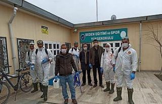 Van YYÜ’de dezenfekte çalışması