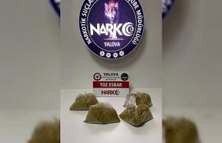 Yalova’da durdurulan araçtan 2 kilo esrar çıktı