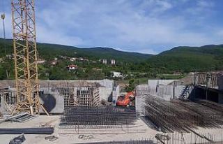 Yeni Cide Devlet Hastanesi inşaatında çalışmalar...
