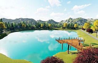 Yeşil gölün turizme kazandırılması çalışmalar...