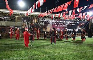 15 Temmuz anısına pehlivanlar peşrev çekti