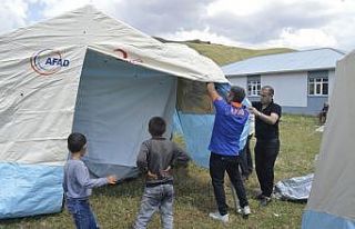 Ağrı’da sel felaketinin etkili olduğu köylerde...