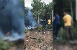 Avcıların dikkati yangının büyümesini önledi