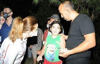 Başkan Çalkaya, yangın alanına gitti