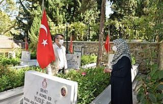 Başkan Yılmaz’dan şehitlik ziyareti