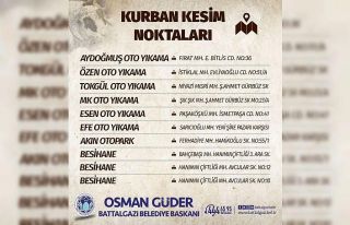 Battalgazi’de kurban kesim yerleri belirlendi