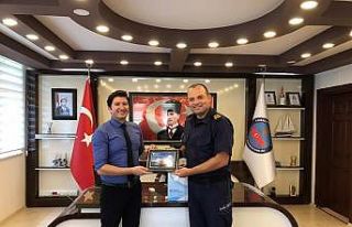 Bot komutanından Kaymakam Yalçın’a veda ziyareti