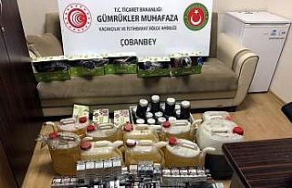 Çobanbey’de gümrük kaçağı tereyağı ve bal...