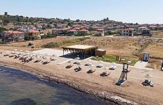 Cunda Adası yeni bir plaja kavuştu
