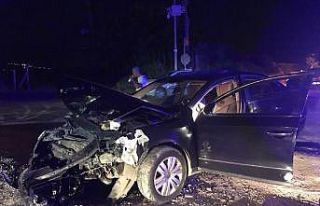 Davutlar’da trafik kazası, 1 yaralı