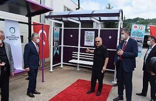 Dolmuş duraklarını hükümlüler üretiyor