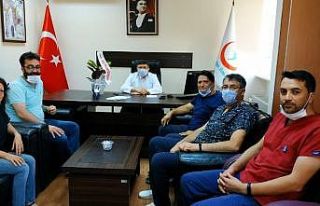 Edremit Devlet Hastanesinde yeni atanan yönetime...