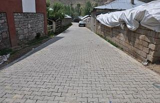 Erciş Belediyesinin parke taşı çalışmaları...