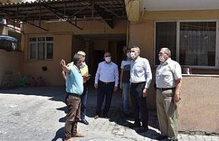 Erenler Başkanı yangın bölgelerinde incelemede...